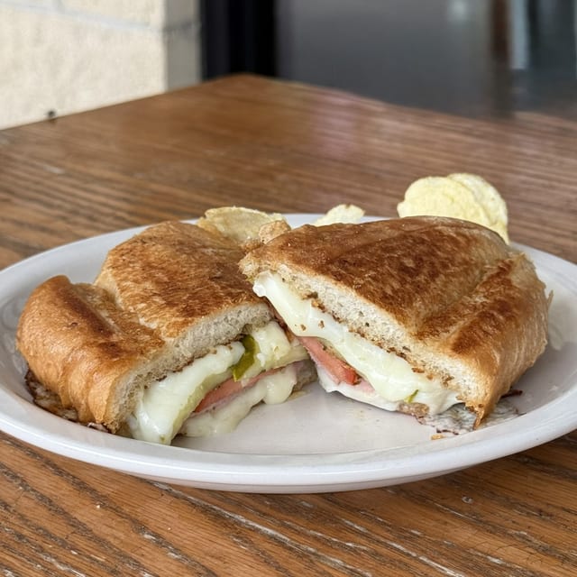 Hot Pressed Brazilian Bauru Sandwich.