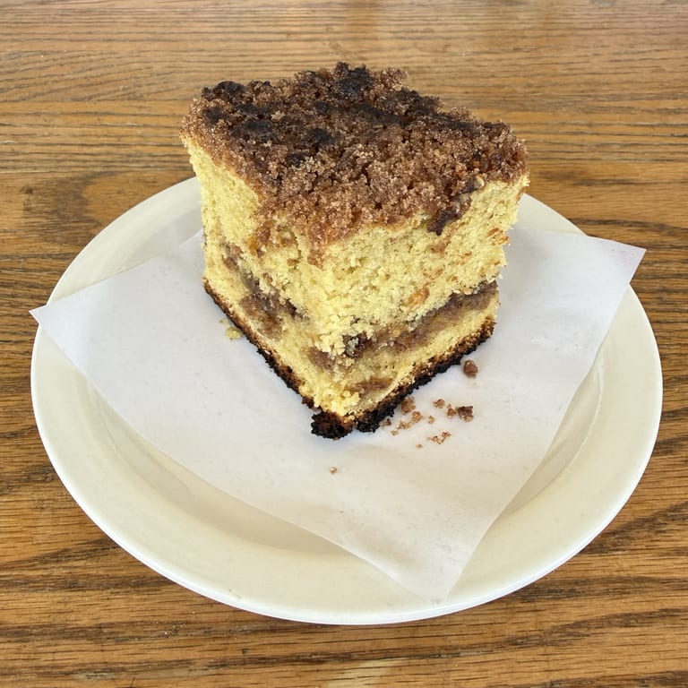 Indulge in our coffee cake