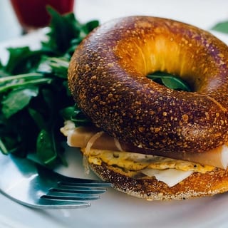 Bagel Breakfast Sandwich (Sausage Patty And/or Bacon Are Optional)