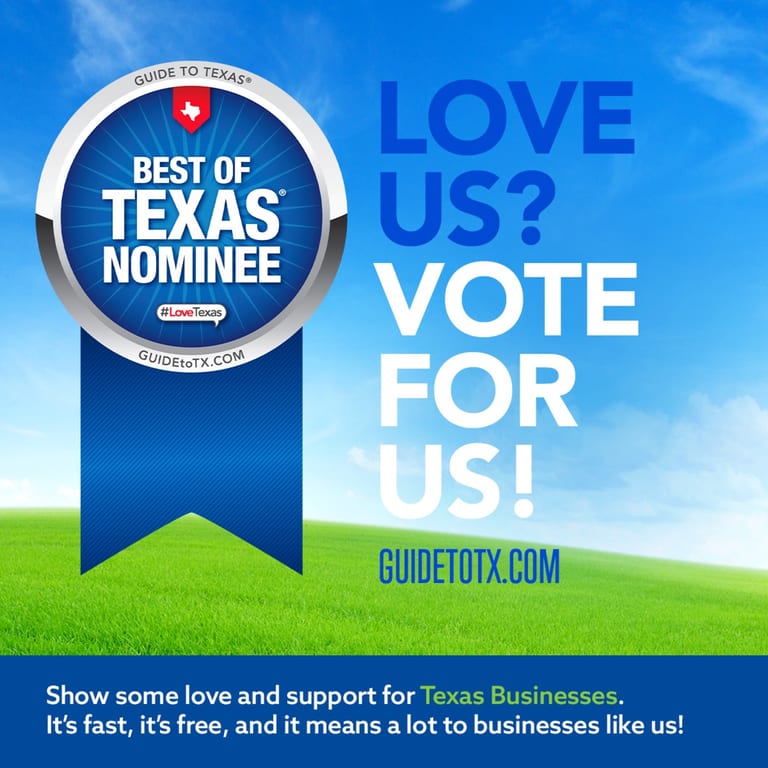 We've been nominated for The Best of Texas Award