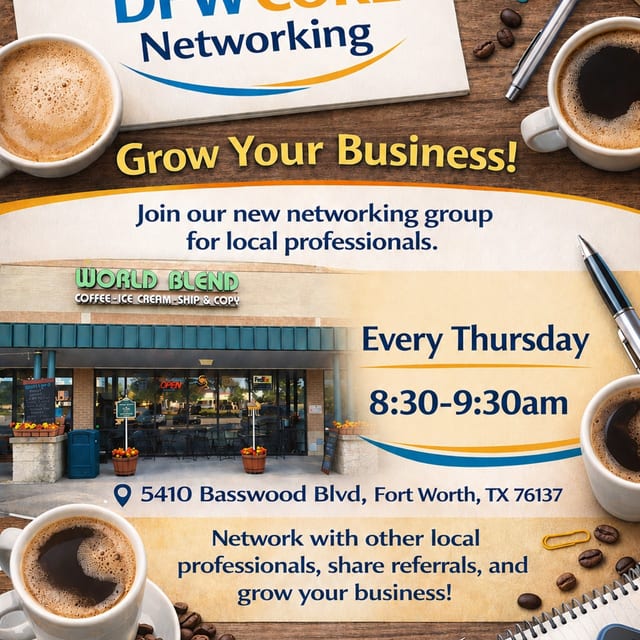 North Fort Worth Small Business Networking Weekly Meeting