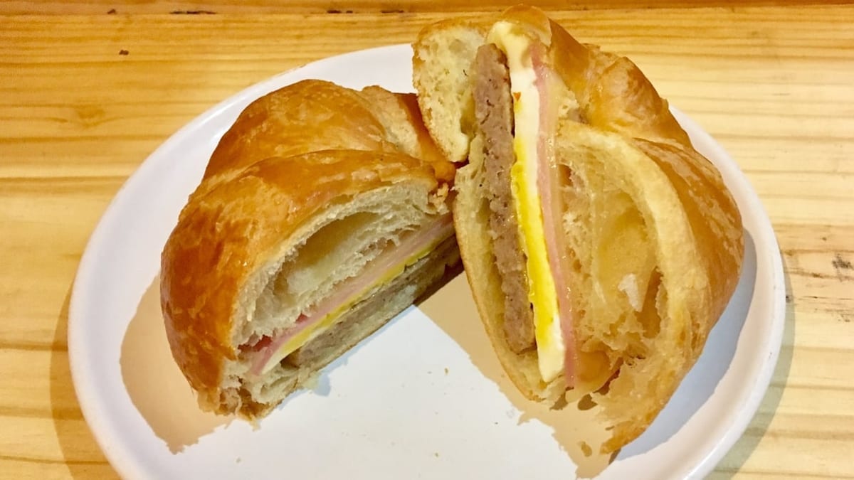 Croissant Breakfast Sandwich (Sausage Patty And/or Bacon Are Optional)